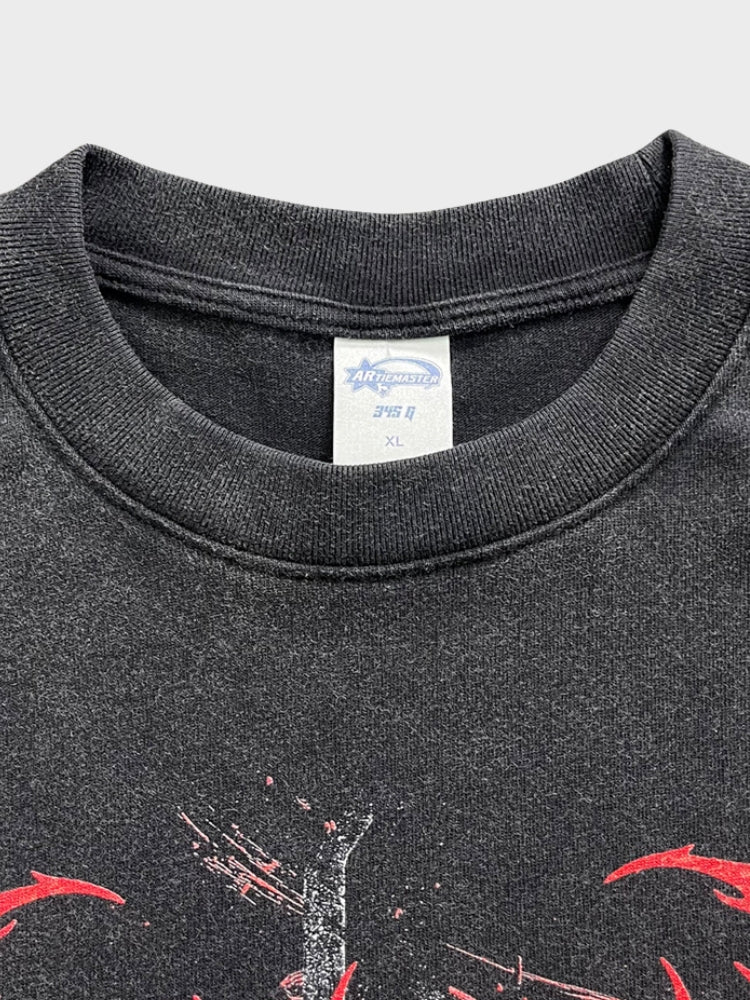 Camiseta de Manga Larga Devil con Efecto Lavado