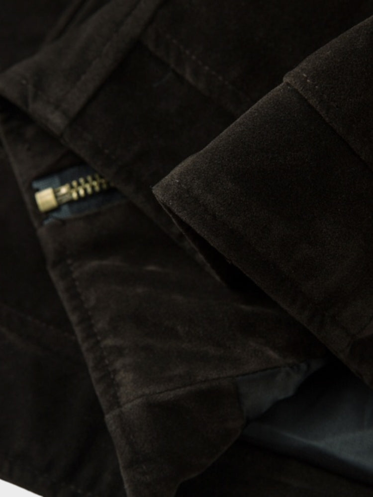 DCRB Retro Spliced Suide Chaqueta