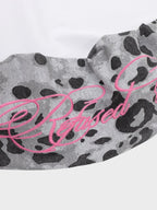 Camiseta de Manga Larga Raglán con Estampado de Leopardo