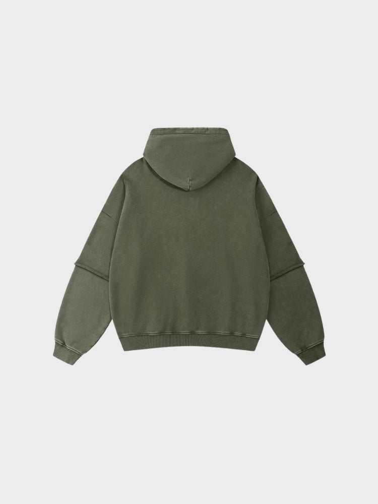 Sudadera con Capucha de Diseño Deconstruido