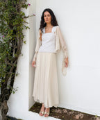 Blusa Capa de Seda Cruda