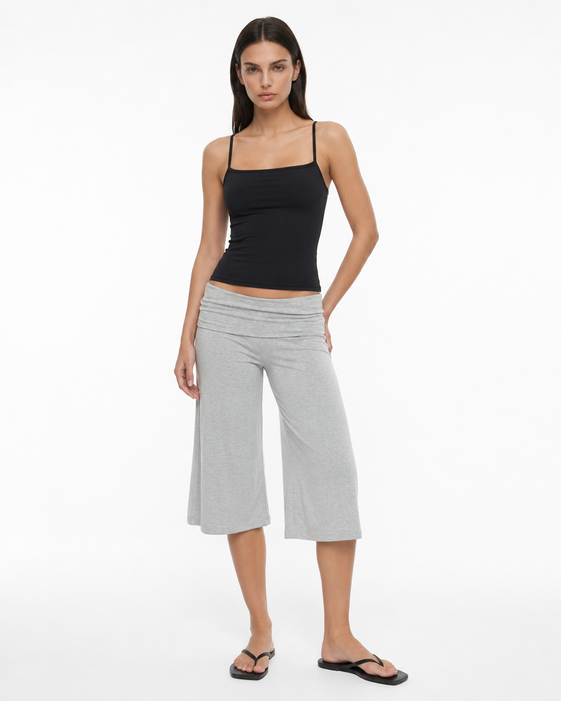 Pantalones Capri Foldover