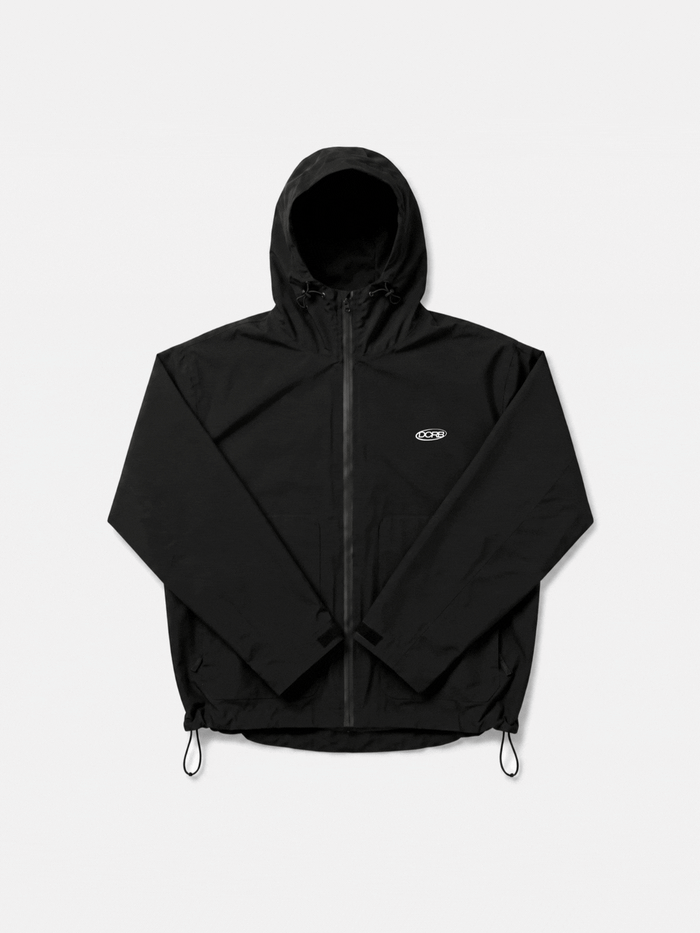 DCRB Negro con estampado de guepardo reactivo al agua Chaqueta impermeable