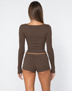 slow morning ribbed set