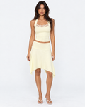 Conjunto Soft Launch de top halter y falda midi