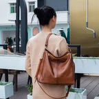 Bolso Hobo de Cuero de Lujo Antirrobo + Monedero GRATIS