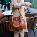 Bolso Hobo de Cuero de Lujo Antirrobo + Monedero GRATIS
