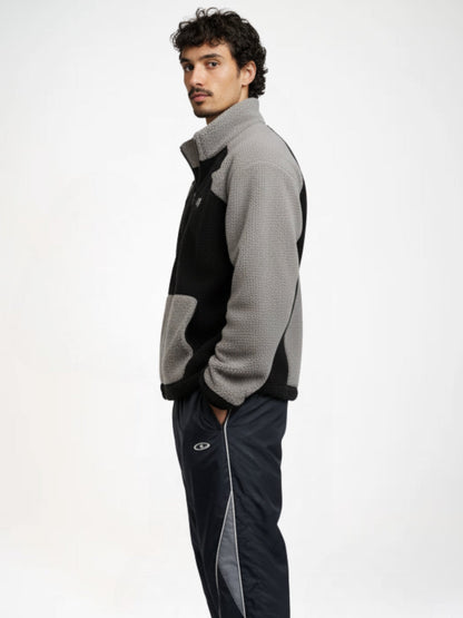 DCRB Bicolor Sherpa Chaqueta polar Negro