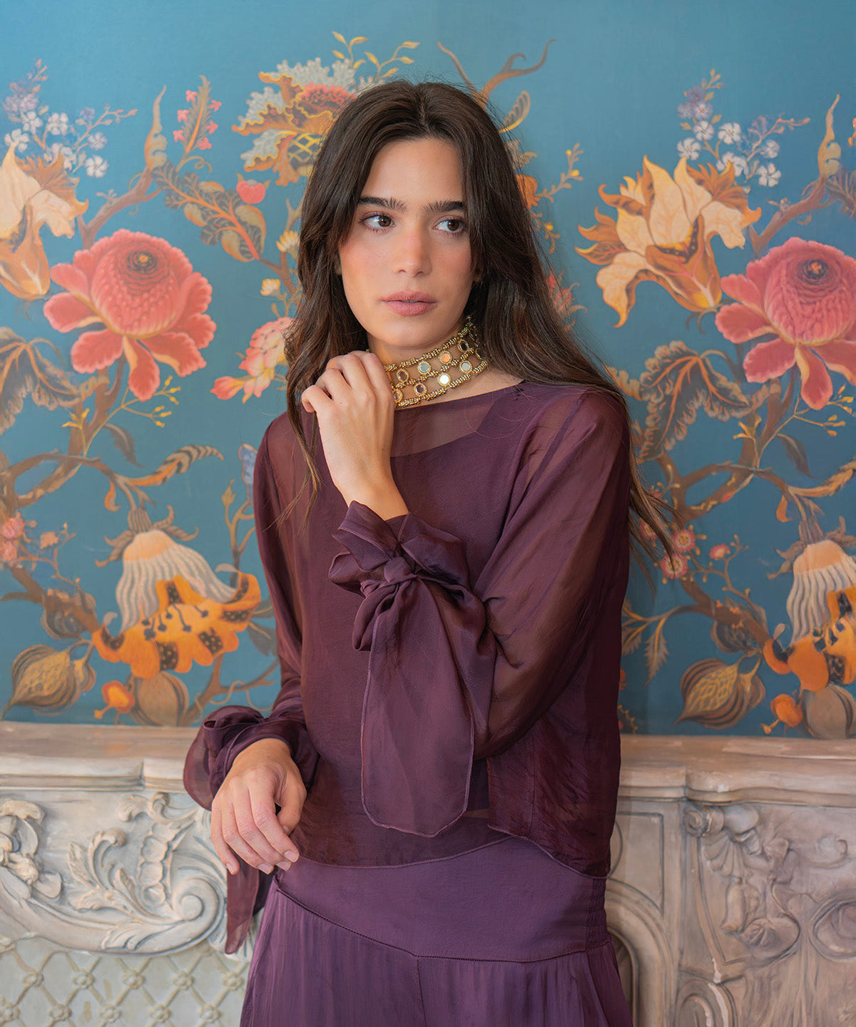 Blusa Capa de Seda Gundy