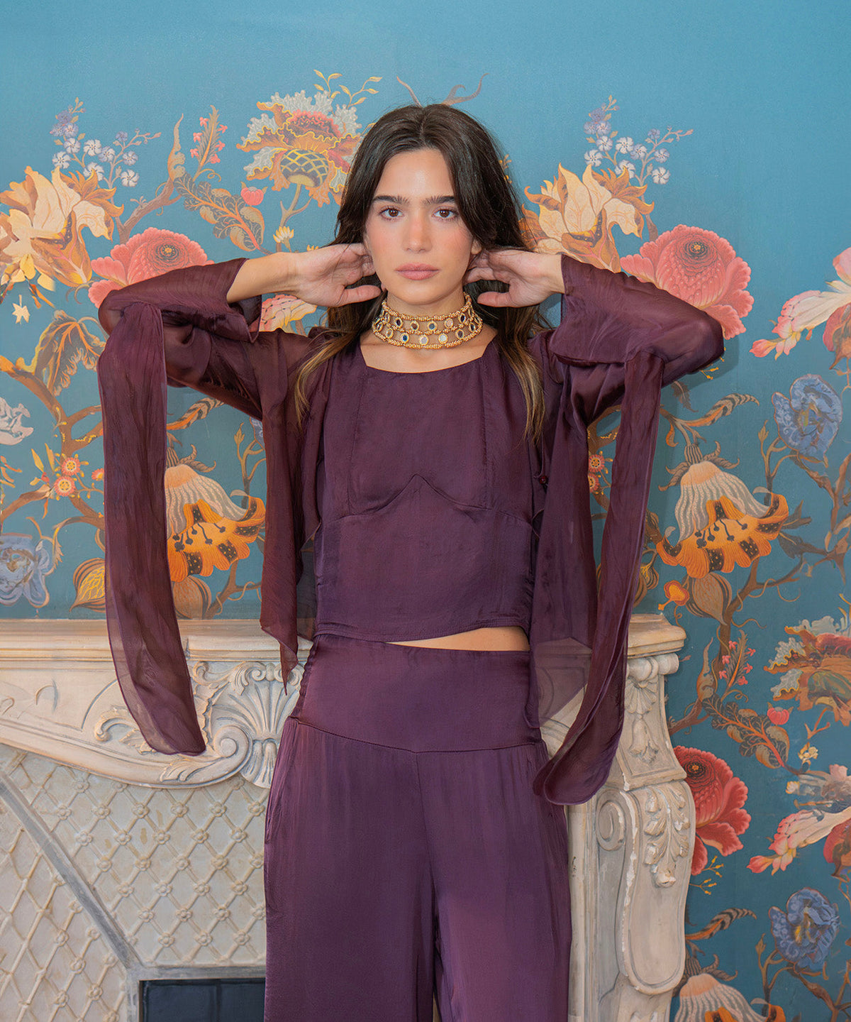 Blusa Capa de Seda Gundy