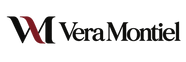 Vera Montiel logo negro con detalle burdeos