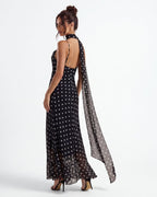 Vestido Largo Noir Polka