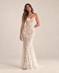 Vestido largo blanco de encaje Love Story