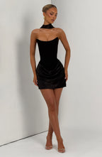 Vestido corto Maggie negro, vista 8