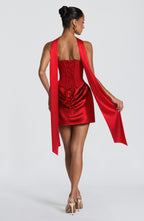 Vestido corto Maggie rojo, vista 7