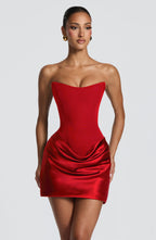 Vestido corto Maggie rojo, vista 8