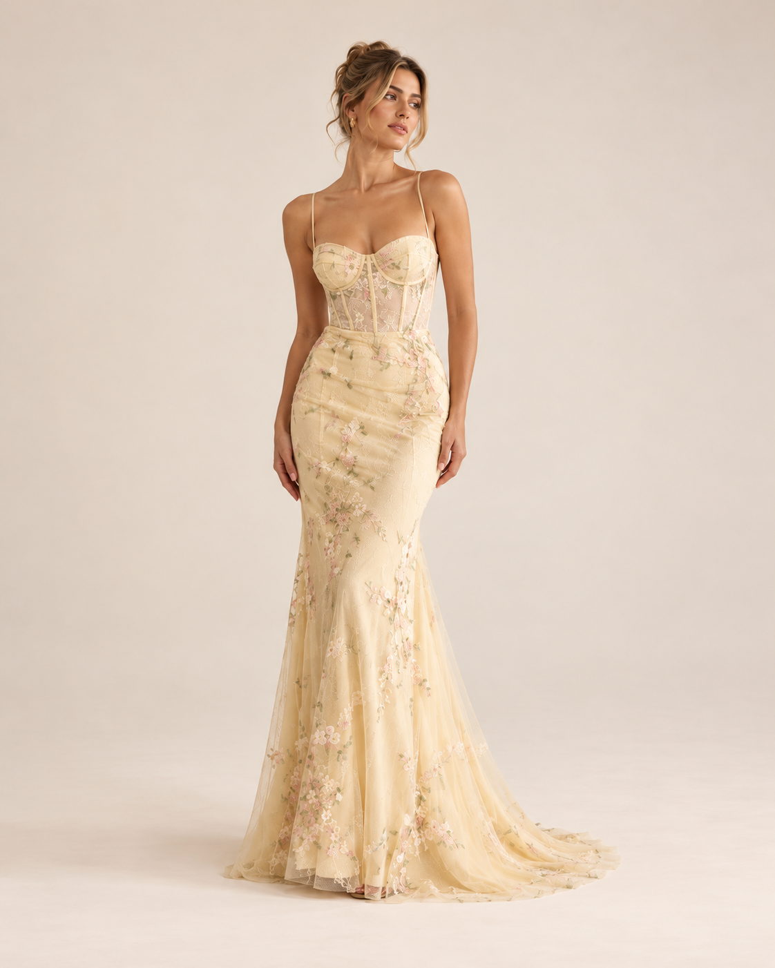 Vestido largo corsé Rosalie