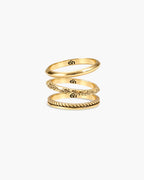 Orchid Stacking Ring Set in Gold