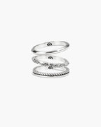 Orchid Stacking Ring Set in Gold