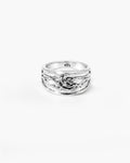 Rosa Band Ring in Silver