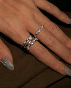 Moonlit Ivy Ring in Silver