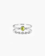 Peridot Ring Set in Silver