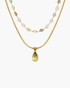 Waterdrop & Whimsical Romance Stone Necklace Set