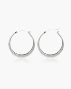 Orin Medium Hoop Earrings in Silver