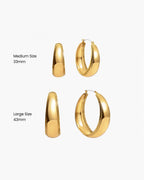 Orin Medium Hoop Earrings in Silver