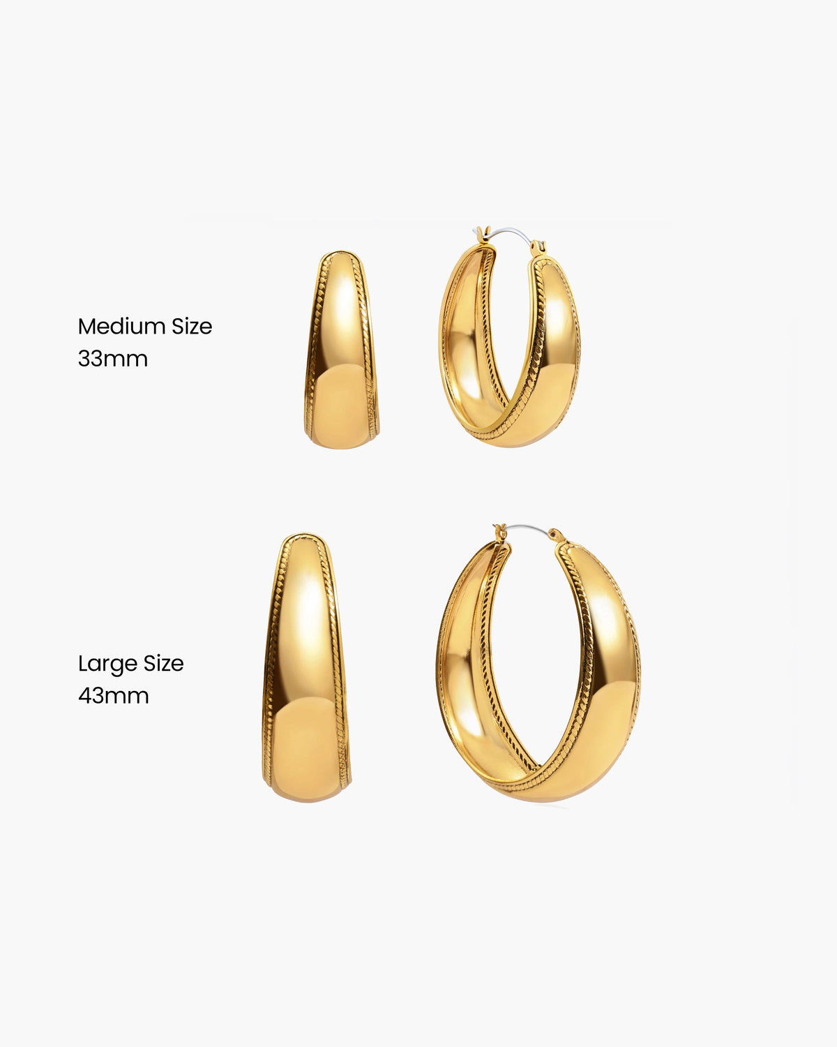 Orin Medium Hoop Earrings in Silver