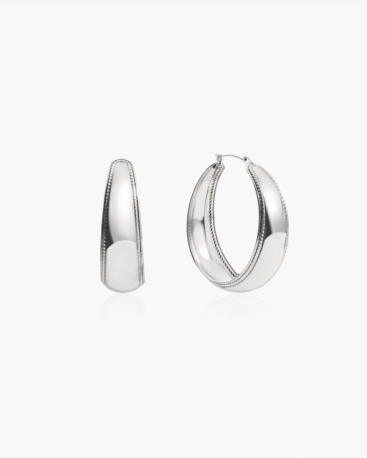 Orin Medium Hoop Earrings in Silver