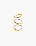 3 Pcs Hoop Helix Earring Set in Gold