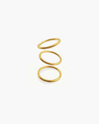 3 Pcs Hoop Helix Earring Set in Gold