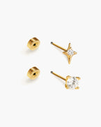 Sparkle Flat Back Helix Earring Set