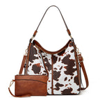 Bolso hobo estampado con monedero