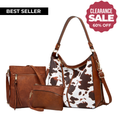 Conjunto de tres bolsos hobo estampados